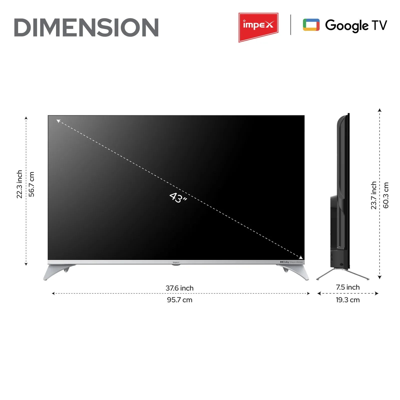 Impex Tv Evoq 43s4qlc3